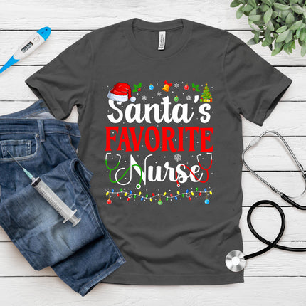 Santa's Favorite Nurse Christmas Nursing Christmas Nurse T-Shirt