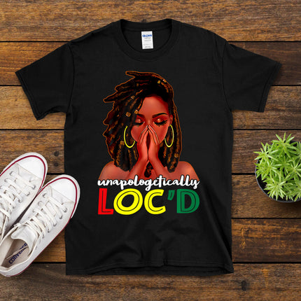 Unapologetically Loc'D African American Women Juneteenth T-Shirt