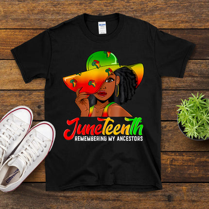 Black Women Juneteenth 1865 Remembering My Ancestors T-Shirt