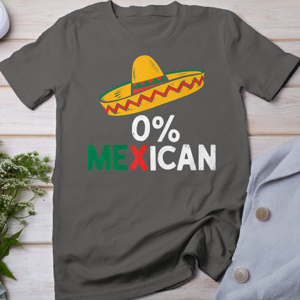 0% Mexican Funny Cinco De Mayo Fiesta Sombrero Latino T-Shirt