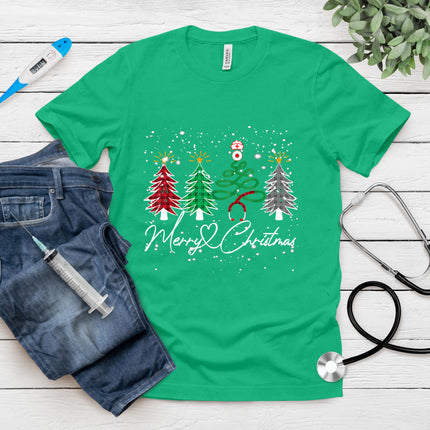 Nurse Christmas Tree Stethoscope Rn Lpn Scrub Nursing X-Mas T-Shirt