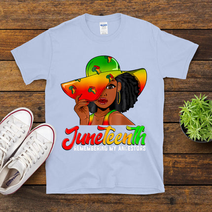 Black Women Juneteenth 1865 Remembering My Ancestors T-Shirt