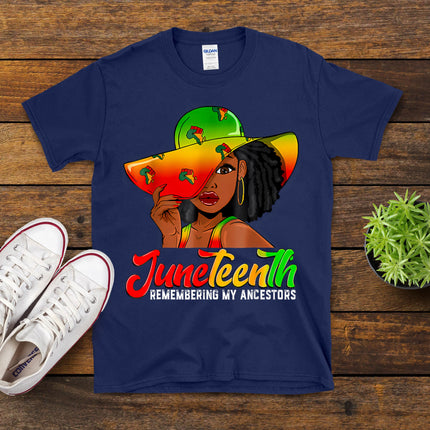 Black Women Juneteenth 1865 Remembering My Ancestors T-Shirt