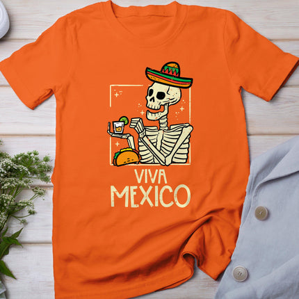 Viva Mexico Skeleton Cinco De Mayo Mexican Independence Day T-Shirt