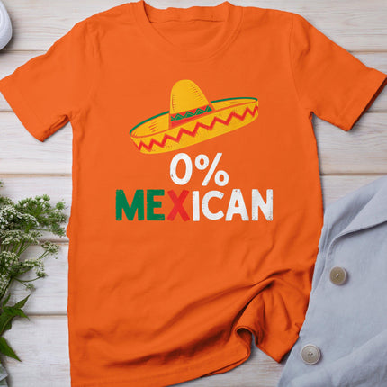 0% Mexican Funny Cinco De Mayo Fiesta Sombrero Latino T-Shirt