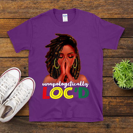 Unapologetically Loc'D African American Women Juneteenth T-Shirt