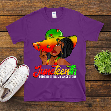 Black Women Juneteenth 1865 Remembering My Ancestors T-Shirt