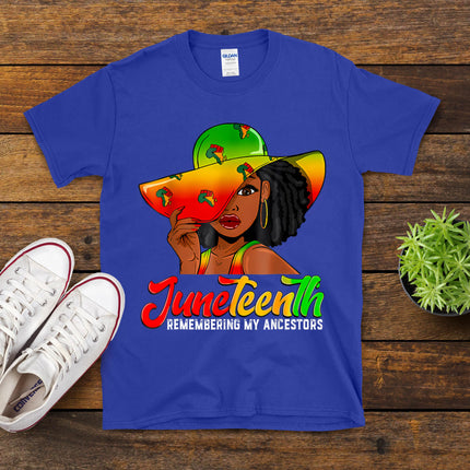 Black Women Juneteenth 1865 Remembering My Ancestors T-Shirt