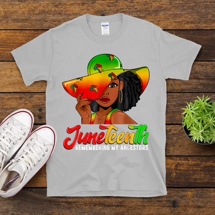 Black Women Juneteenth 1865 Remembering My Ancestors T-Shirt
