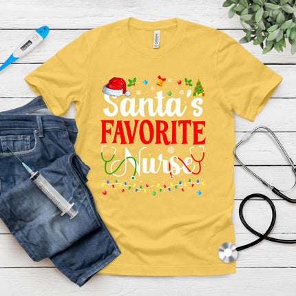 Santa's Favorite Nurse Christmas Nursing Christmas Nurse T-Shirt