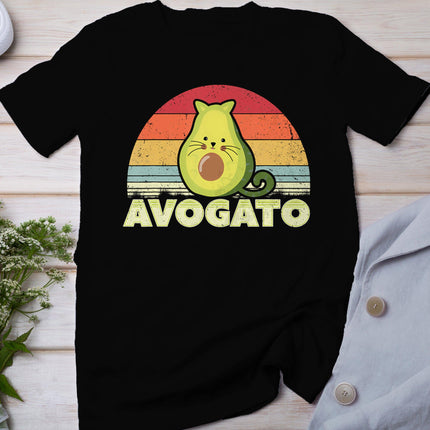 Avogato Retro Cat Avocado Cinco De Mayo T-Shirt