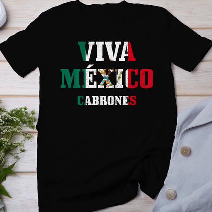Viva Mexico Cabrones Funny Cinco De Mayo Mexican Flag T-Shirt