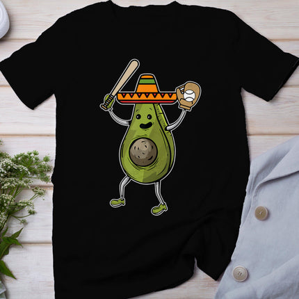 Avocado Baseball Cinco De Mayo Funny Avogato Mexican Fiesta T-Shirt