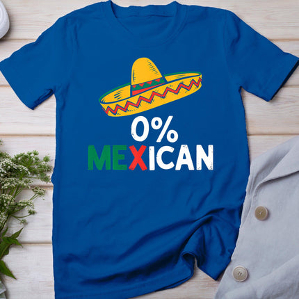0% Mexican Funny Cinco De Mayo Fiesta Sombrero Latino T-Shirt