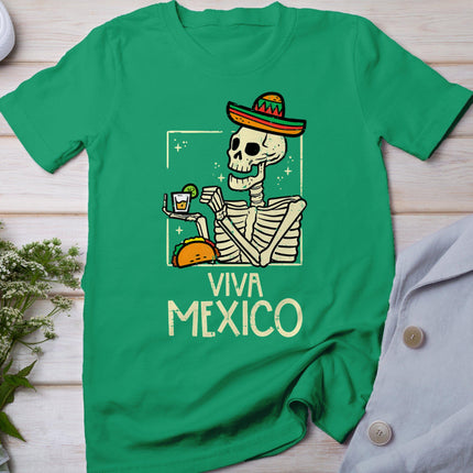 Viva Mexico Skeleton Cinco De Mayo Mexican Independence Day T-Shirt