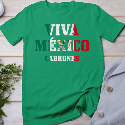 Viva Mexico Cabrones Funny Cinco De Mayo Mexican Flag T-Shirt