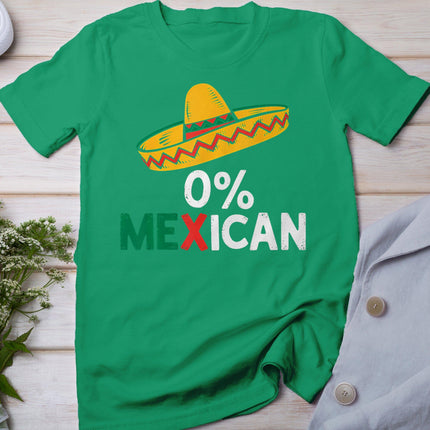 0% Mexican Funny Cinco De Mayo Fiesta Sombrero Latino T-Shirt