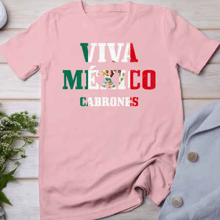 Viva Mexico Cabrones Funny Cinco De Mayo Mexican Flag T-Shirt