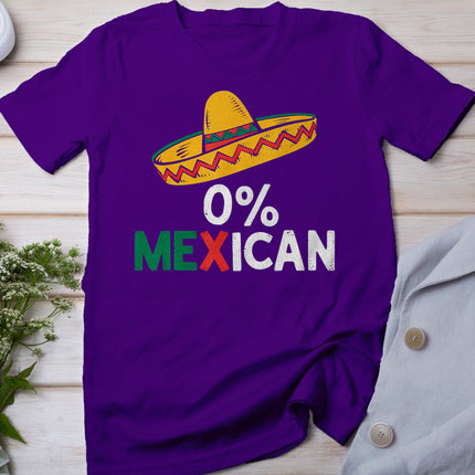 0% Mexican Funny Cinco De Mayo Fiesta Sombrero Latino T-Shirt