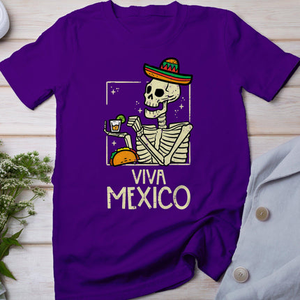 Viva Mexico Skeleton Cinco De Mayo Mexican Independence Day T-Shirt