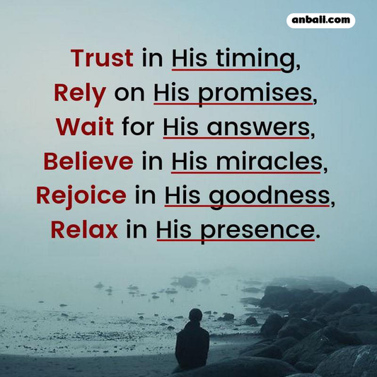 Pray for faith in God’s timing