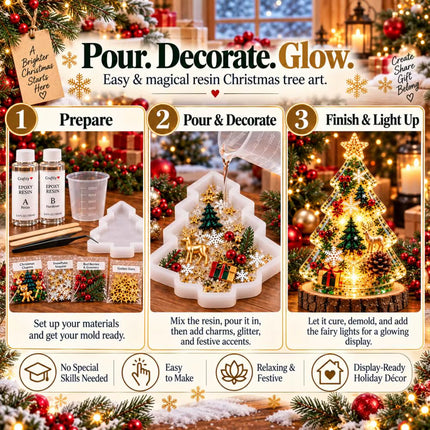 DIY Christmas Tree Night Light Kit, Step-by-Step Guide Included