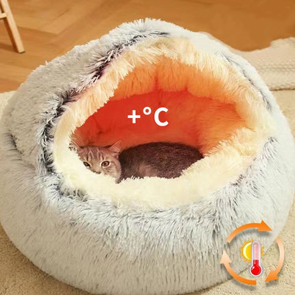 1PCS Winter Plush Pet Cat Bed round Cat Cushion Cat House Warm Cats Basket Pet Sleep Bag Kitten Nest Kennel for Small Dog Cats