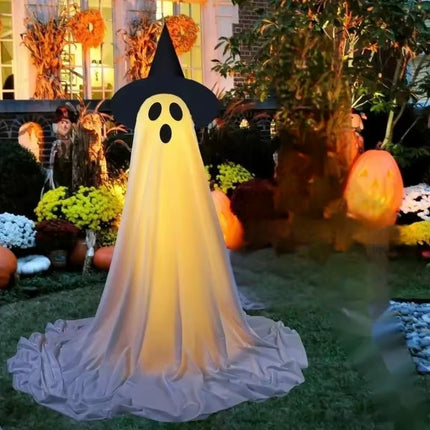 Halloween Spooky Ghost Decorations Outdoor Glowing Ghost Decorations Remote-Controlled Luminescent Indoor Spooky Ghost Light