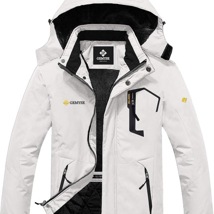 Men'S Waterproof Ski Jacket Winter Snow Coat with Detachable Hood