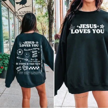 Jesus Loves You Jesus Sweatshirt Jesus Apparel Jesus Crewneck Christian Crewneck Christian Sweatshirt Christian Merch Jesus Sweatshirt Chris