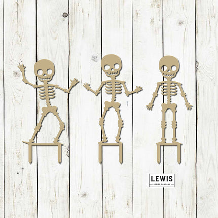 Skeleton Metal Yard Stakes, Halloween Decor, Halloween Yard Decoration, Halloween Yard Decor