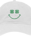 Adult Shamrock Smiling Face Positive, Happy, Smile Embroidered Deluxe Dad Hat