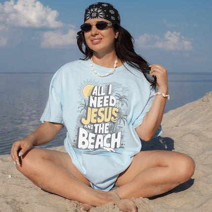 All I need is Jesus and the Beach T-shirt, Sunset Summer T-Shirt