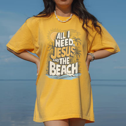 All I need is Jesus and the Beach T-shirt, Sunset Summer T-Shirt