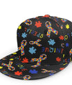 Baseball Cap Men Women - Rainbow Tie Dye Adjustable 3D Printed Snapback Flat Bill Hip Hop Hat