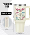 Bible Tumbler Christian Gifts for Women You Are Beautiful 40oz Christian Tumbler Faith Gifts for Christian Woman Mom Religious Tumblers with Handle for Women Faith