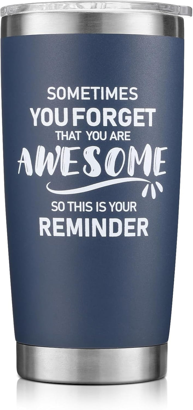 Birthday Gifts for Men, Inspirational Tumbler, Inspirational Gifts for Men Dad Father Husband Boyfriend Best Friend - Navy Blue 20oz