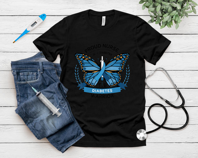 Proud Nurse Diabetes Warrior T1D Awareness T-Shirt
