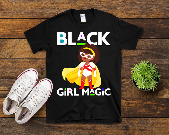 Black Girl Magic Melanin Brown Skin Girls Toddler Kid Funny T-Shirt