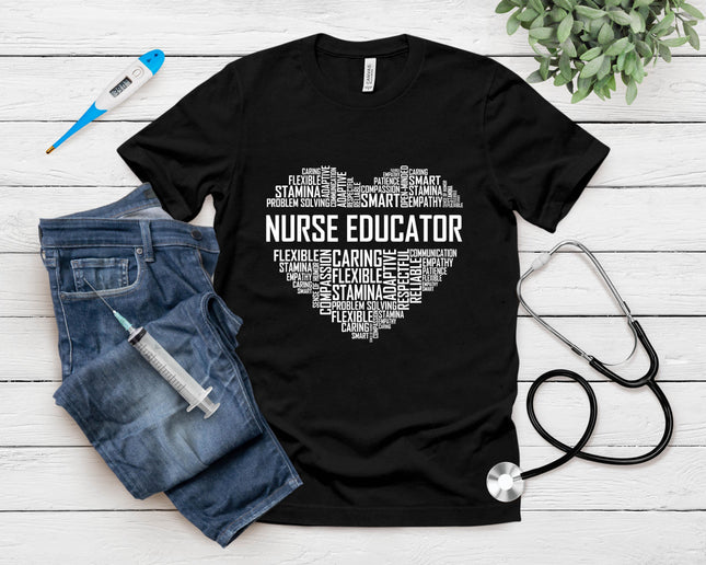Nurse Educator Heart Nurse Educator Characteristics T-Shirt