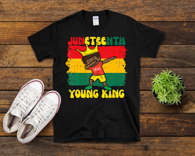 Juneteenth Young King Dab 1865 African Toddler Boys Kids T-Shirt