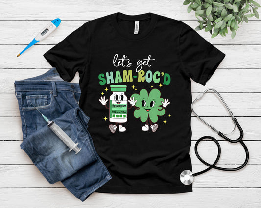 Let's Get Sham Roc'd Groovy Nurse St Patrick's Day Women T-Shirt