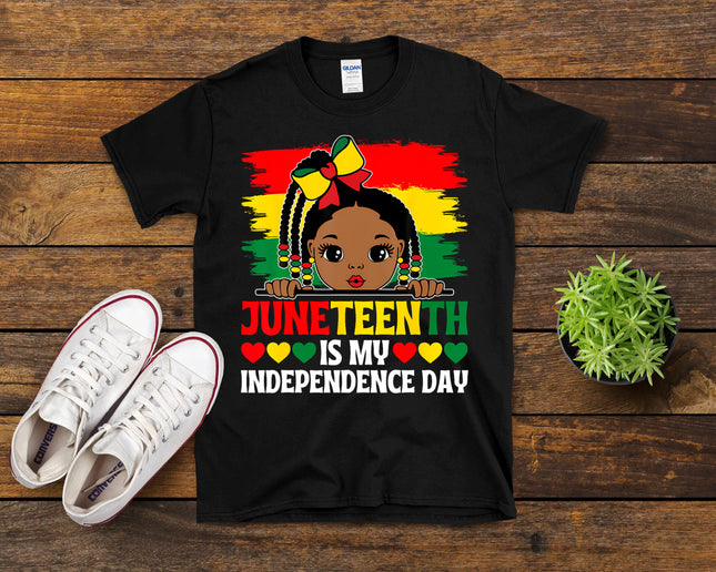 Juneteenth Is My Independence Day 1865 Girls Kids T-Shirt