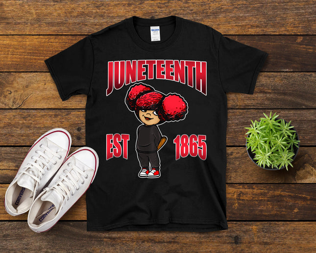 American Afro Black Redhead Juneteenth Baseball Est 1865 T-Shirt