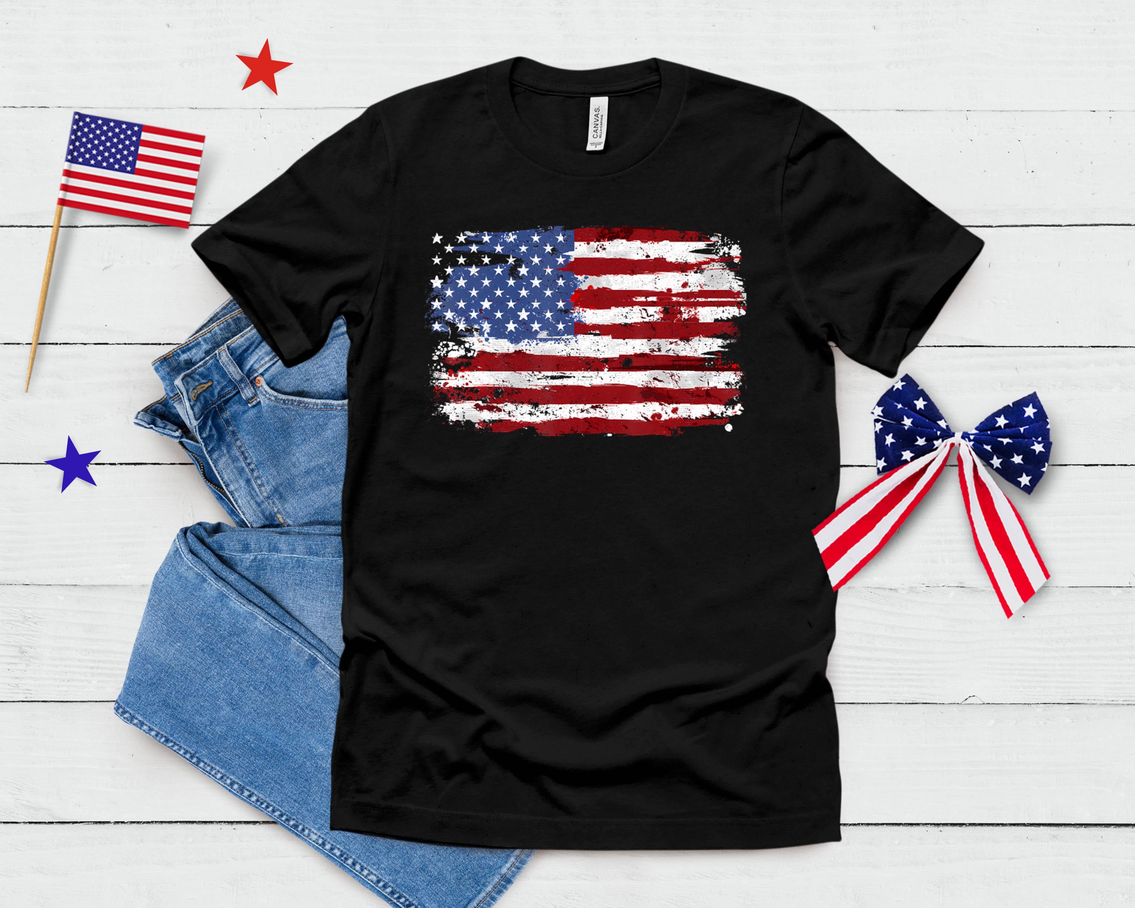 American Flag Usa United States Of America Us 4th Of July T-Shirt