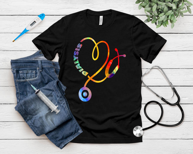 Dialysis Technician Nurse - Kidney Heartbeat T-Shirt