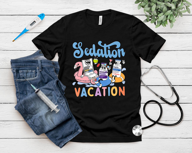 Women Icu Nurse Sedation Vacation Emergency Medicine Er Ed T-Shirt