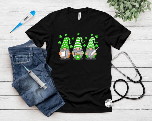 Gnome Nurses Saint Pattys Scrub Nurse St Patricks Day Women T-Shirt