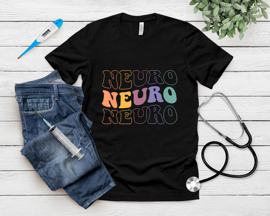 Groovy Neuro Trauma Icu Nurse Neurology Nurse Neuroscience T-Shirt