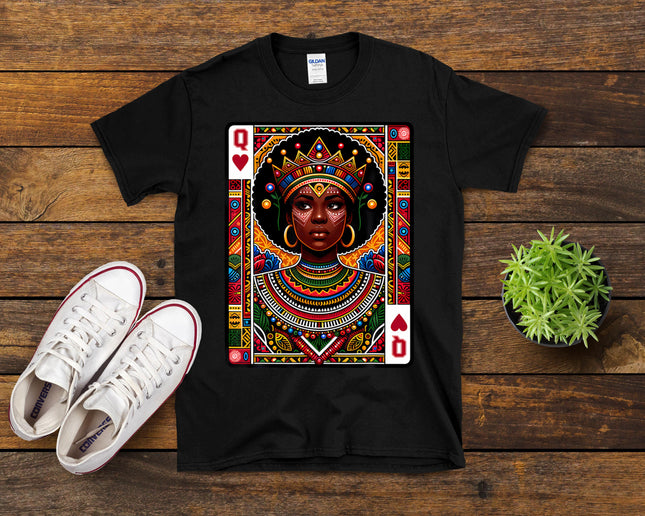African Queen Card Melanin Black Pride Blm Juneteenth T-Shirt